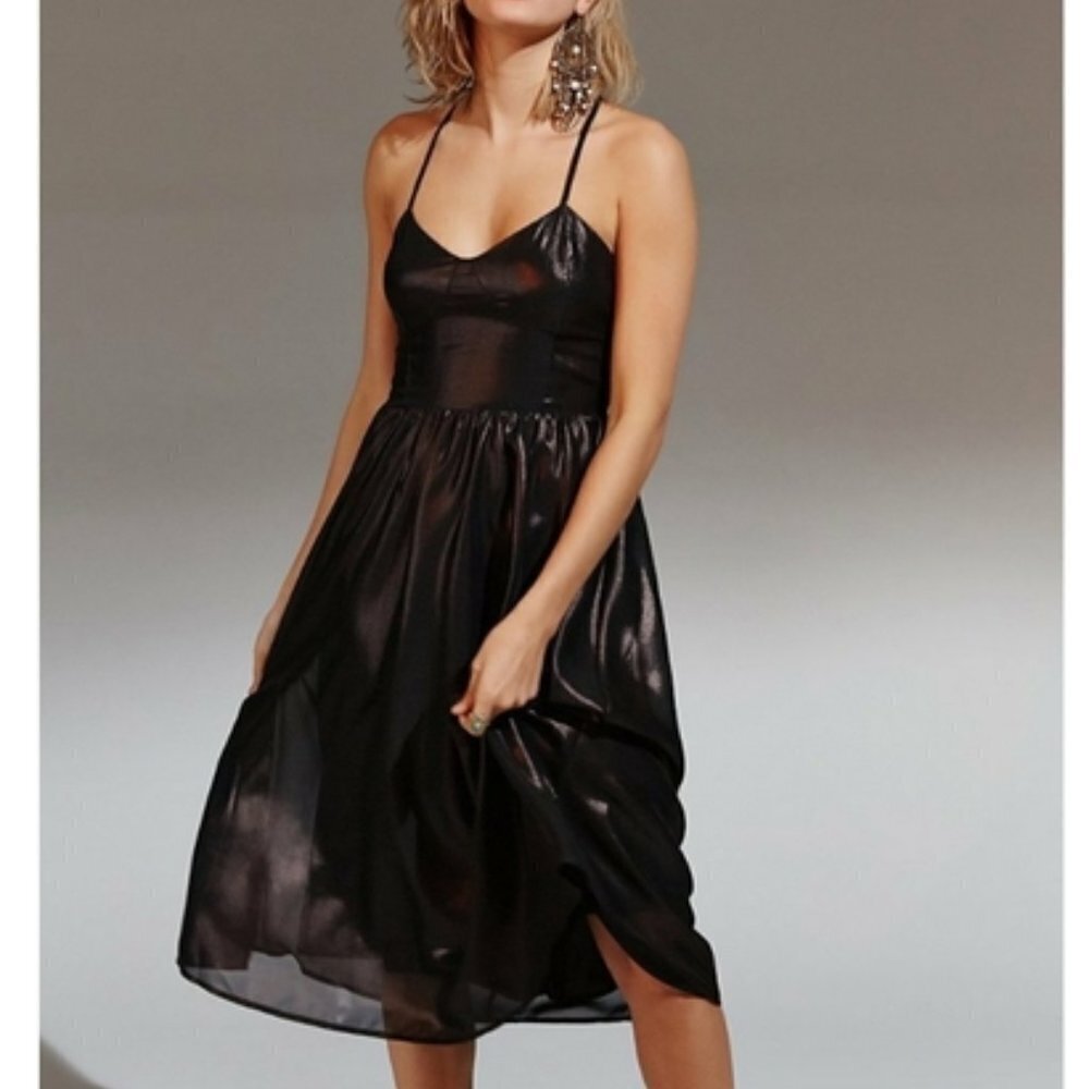 Love Sadie Metallic Midi Dress Size 6